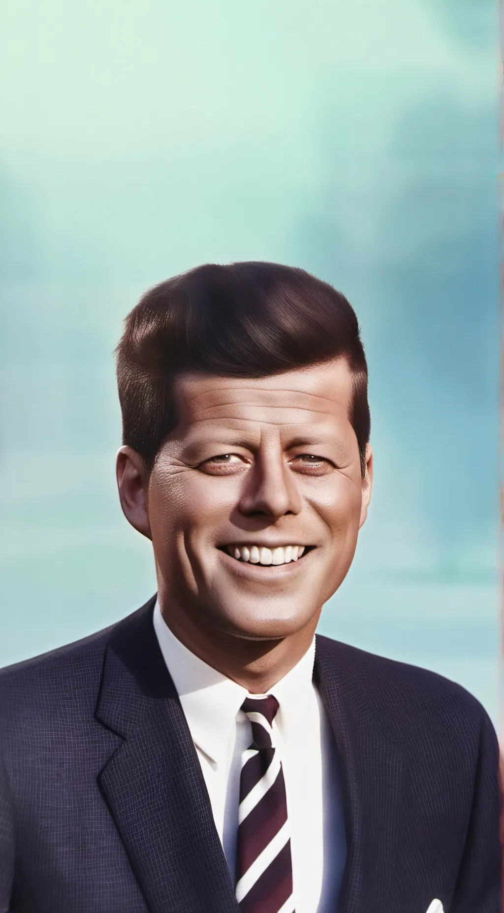 ai character: John F Kennedy  background