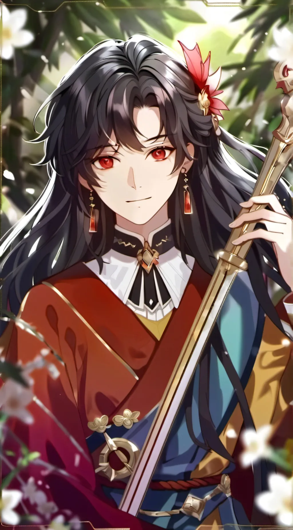 ai character: Demon slayer  background