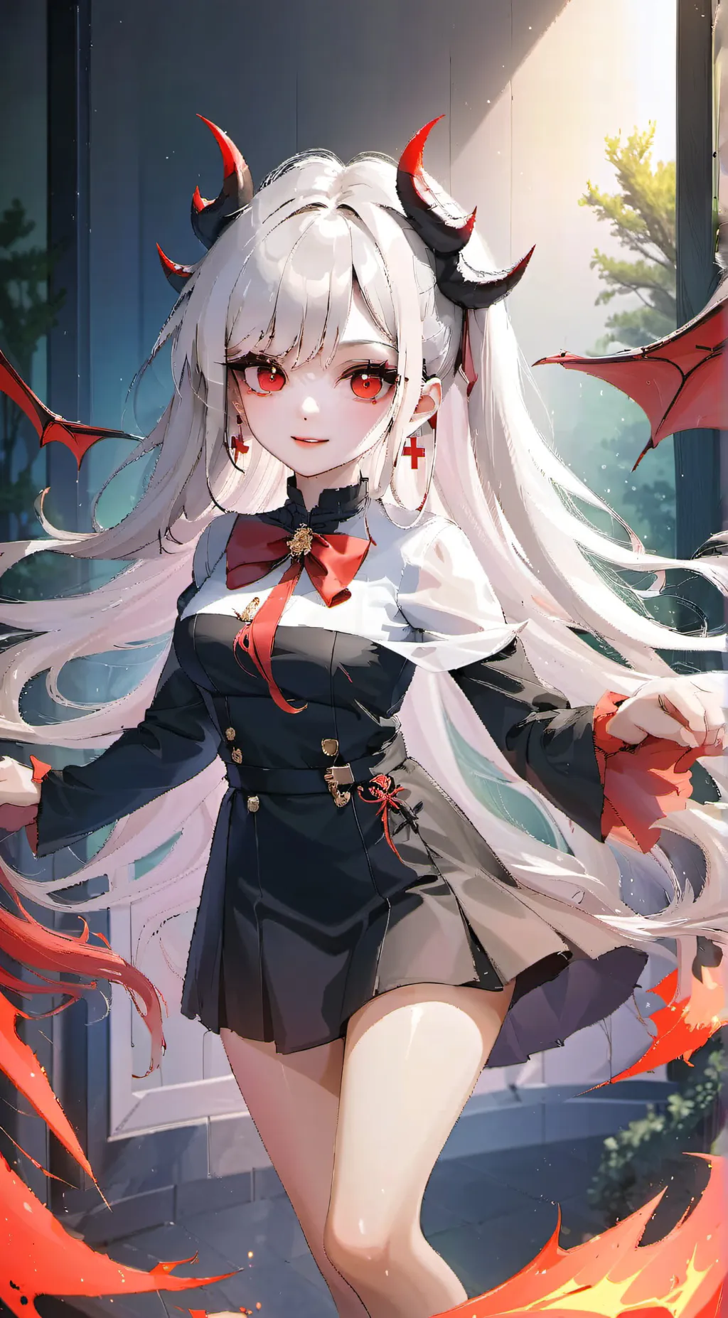 ai character: rose background