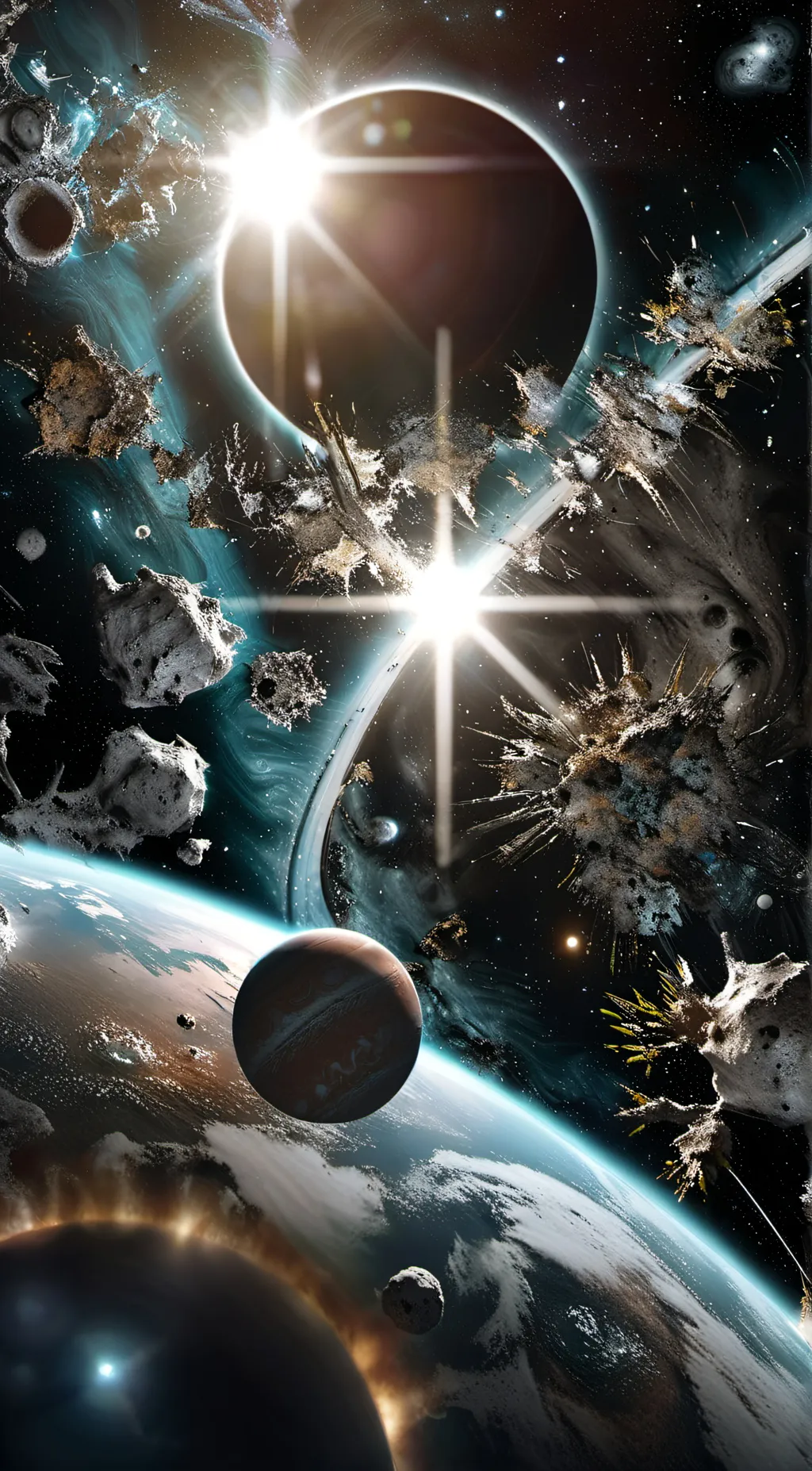 ai character: Solar balls background