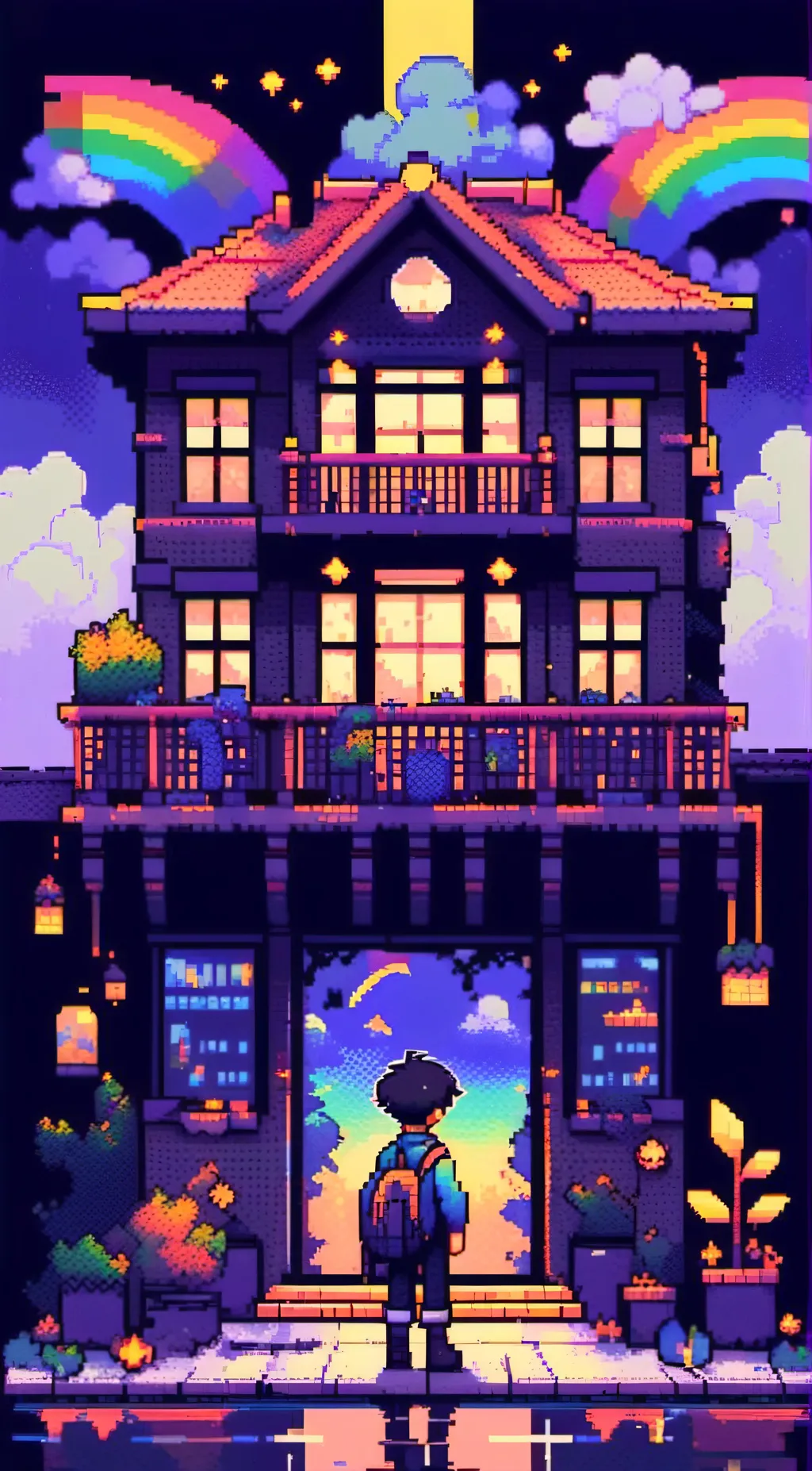 ai character: ✨Rainbow School✨ background