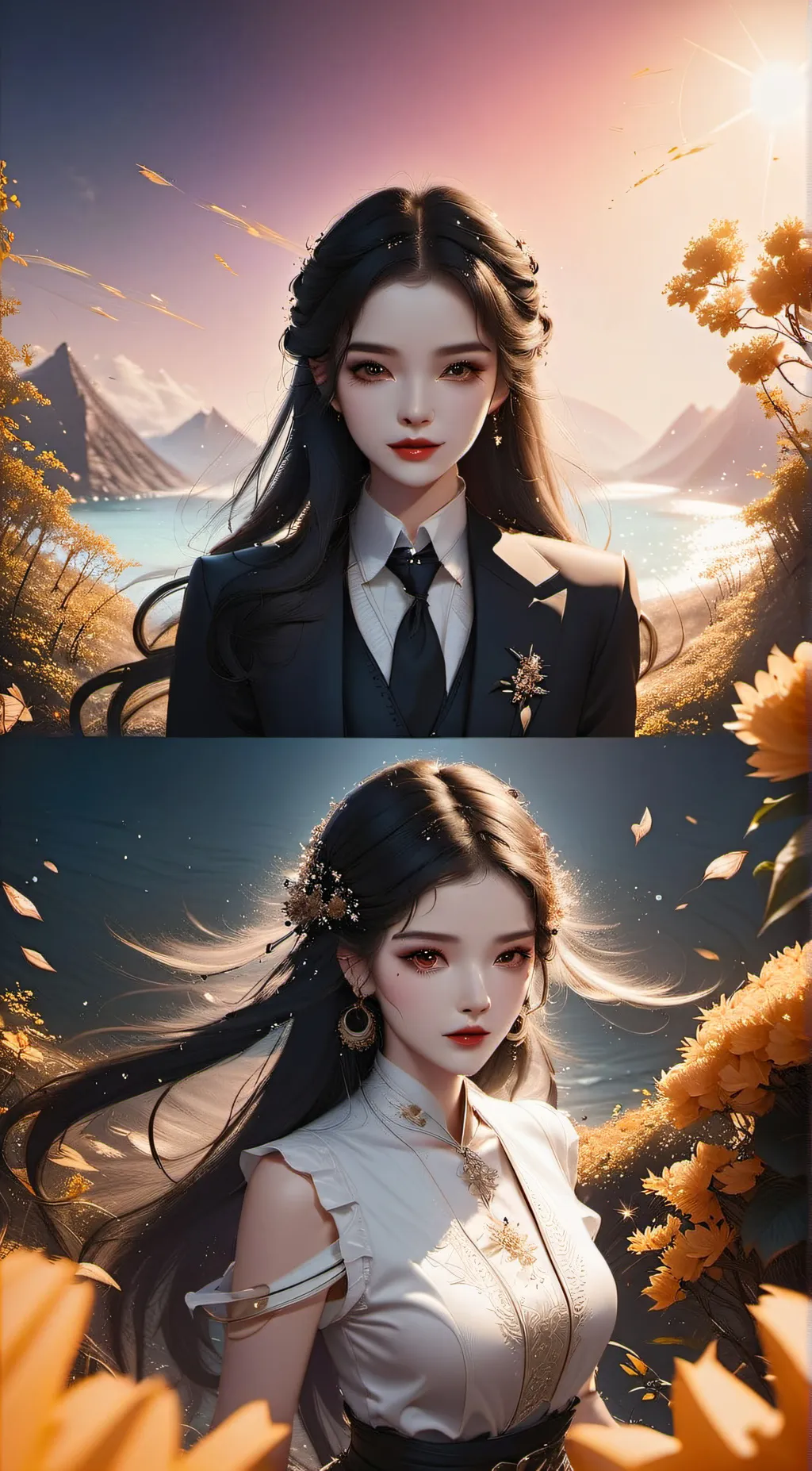 ai character: amber and kate background