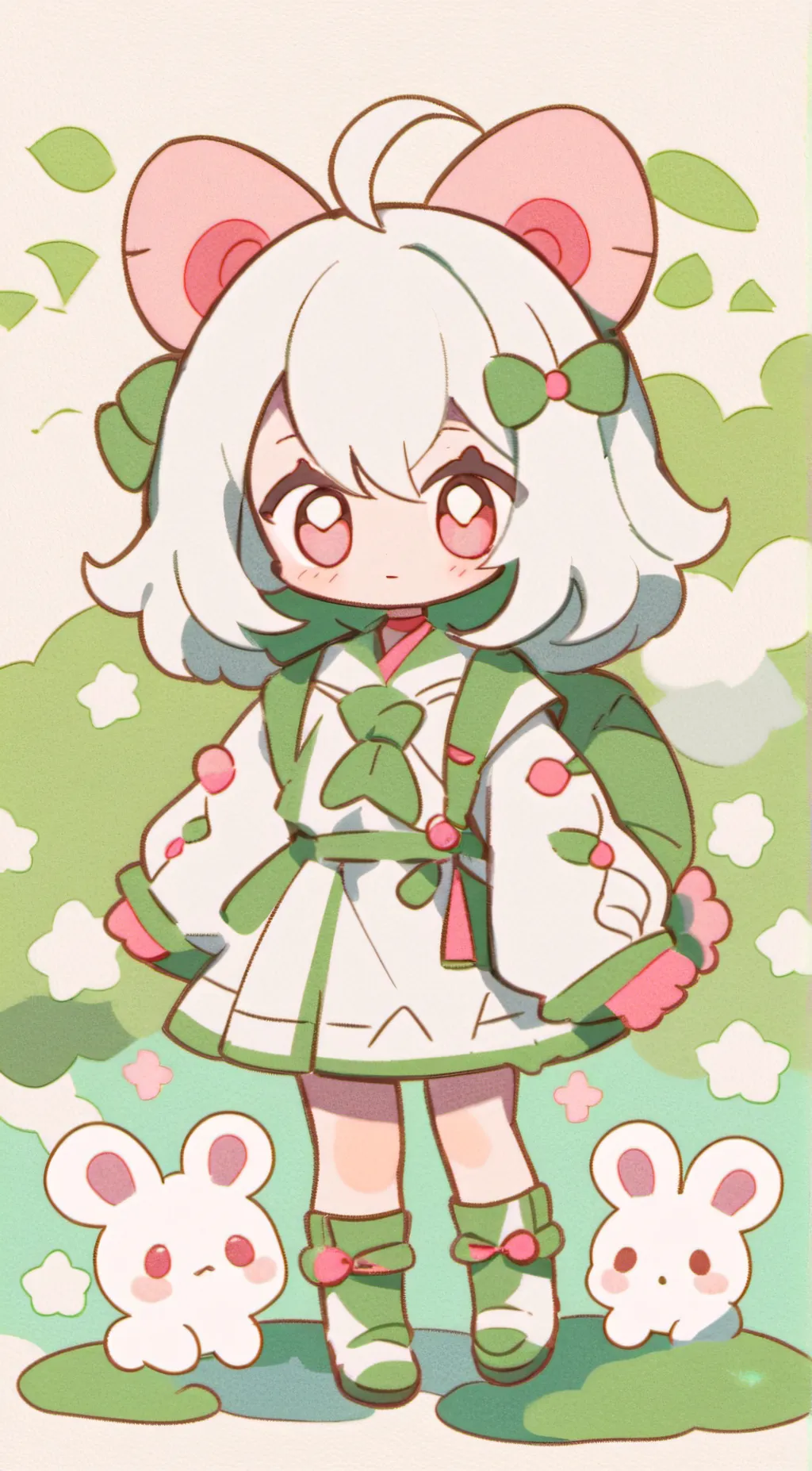 ai character: peach background