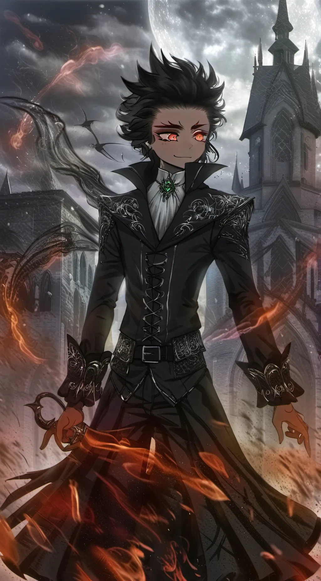 ai character: ... cover  background