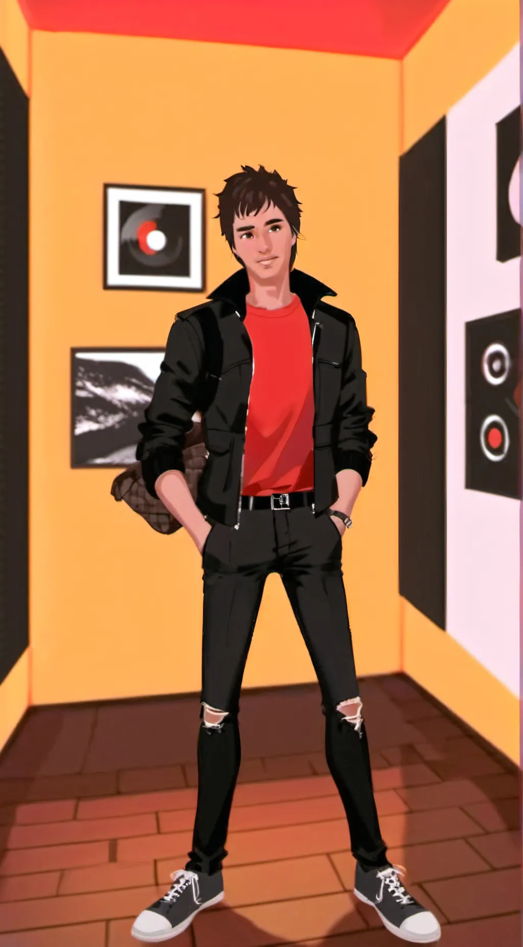 ai character: River my scene background