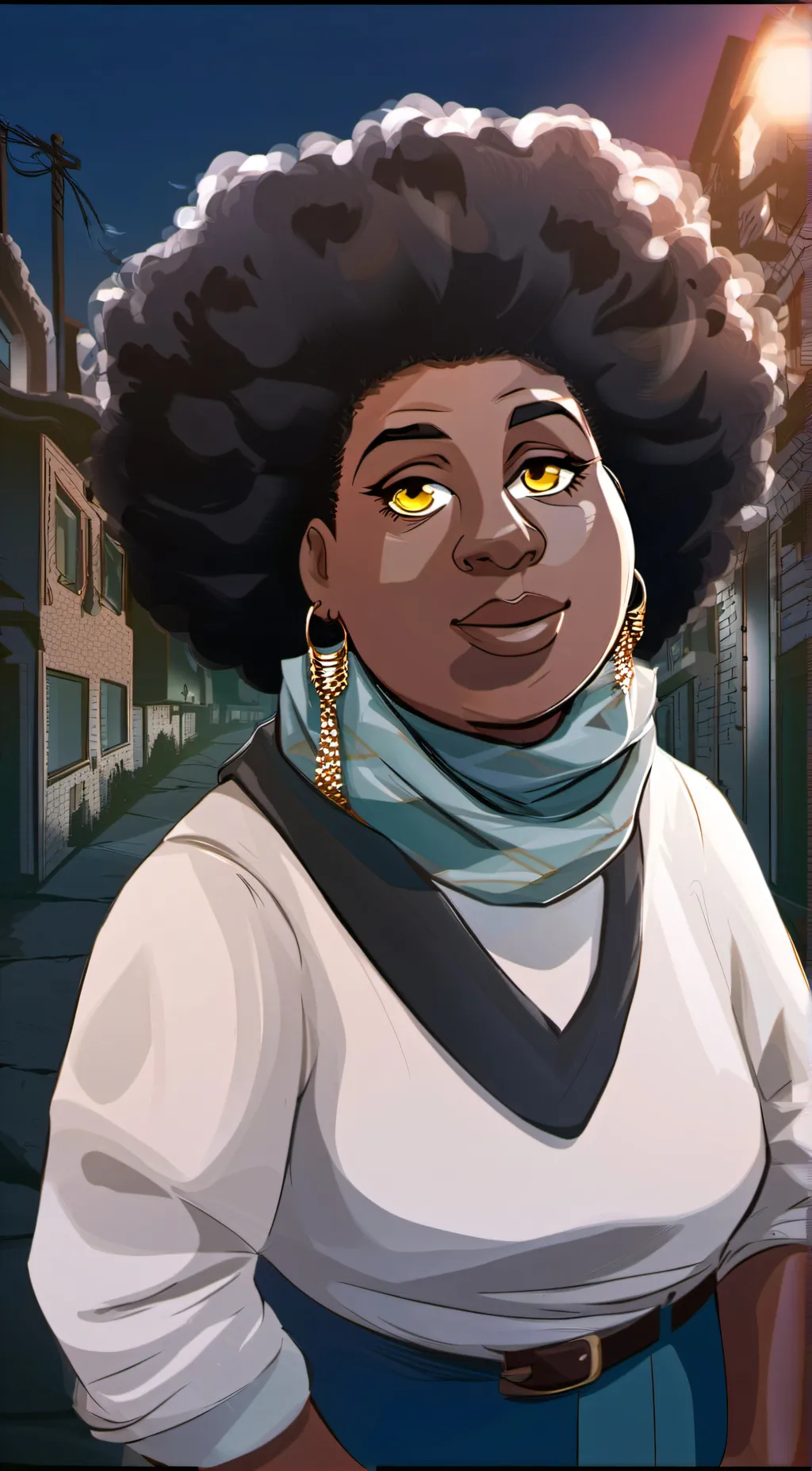 ai character: Gloria Schmicht background