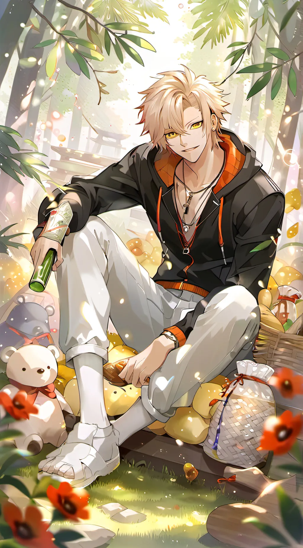 ai character: Bakugo Katsuki background