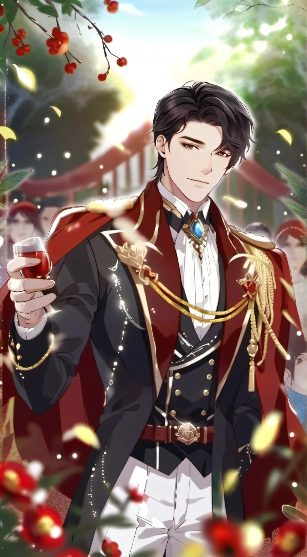 ai character: Agustus  background