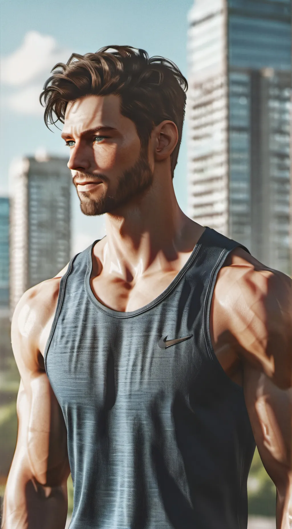 ai character: Andrew 💪🏼💙 background