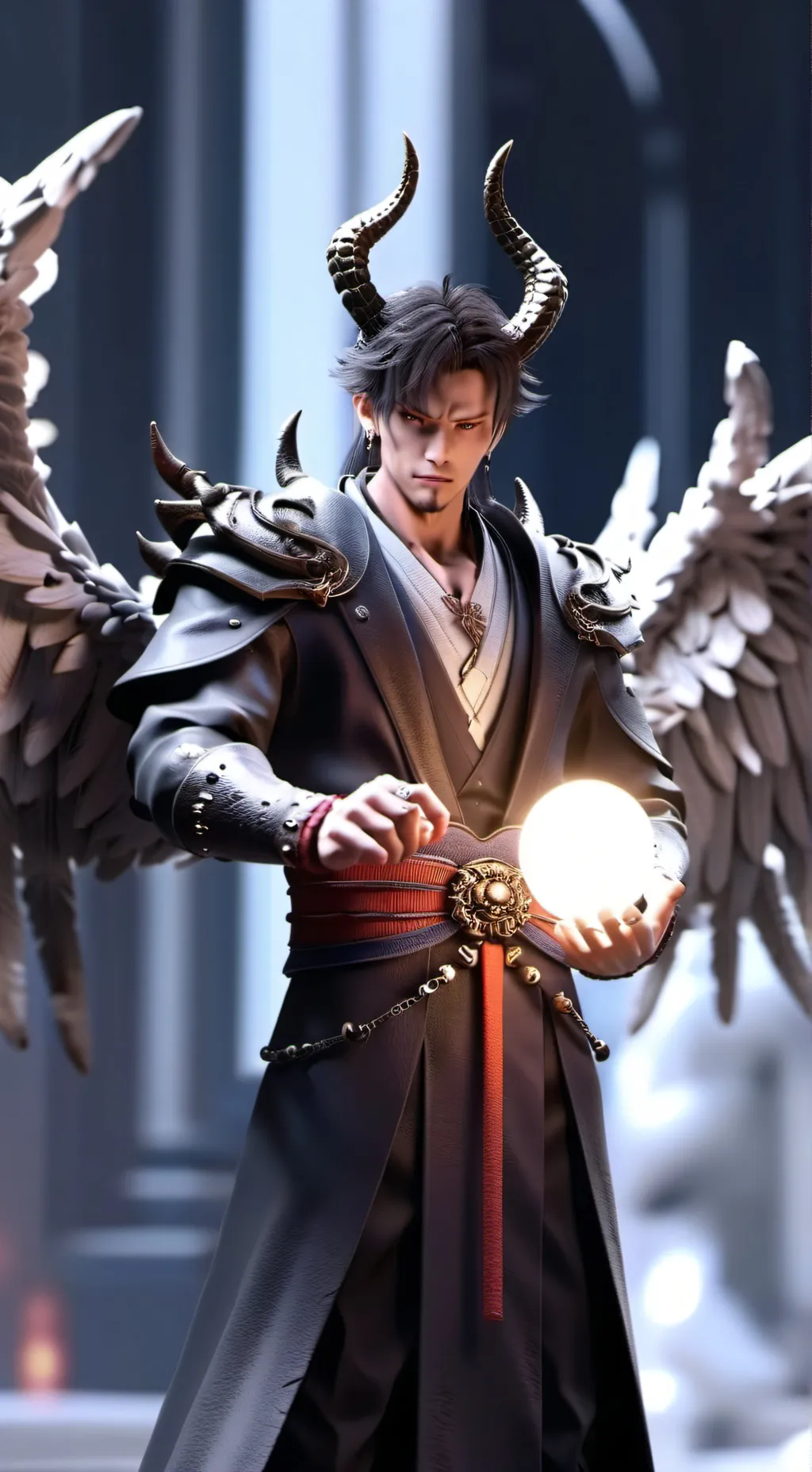 ai character: Demon King  background