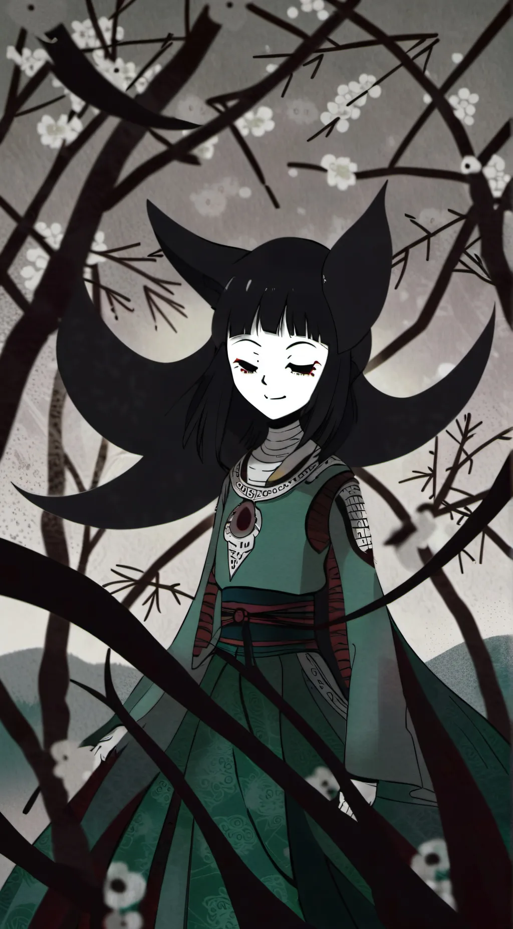 ai character: Miss circle background