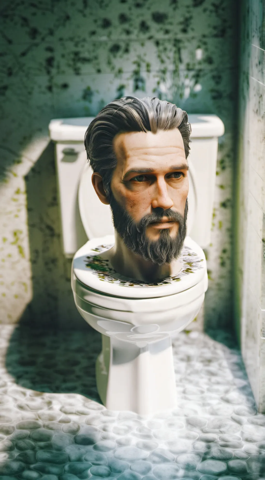 ai character: skibidi toilet  background