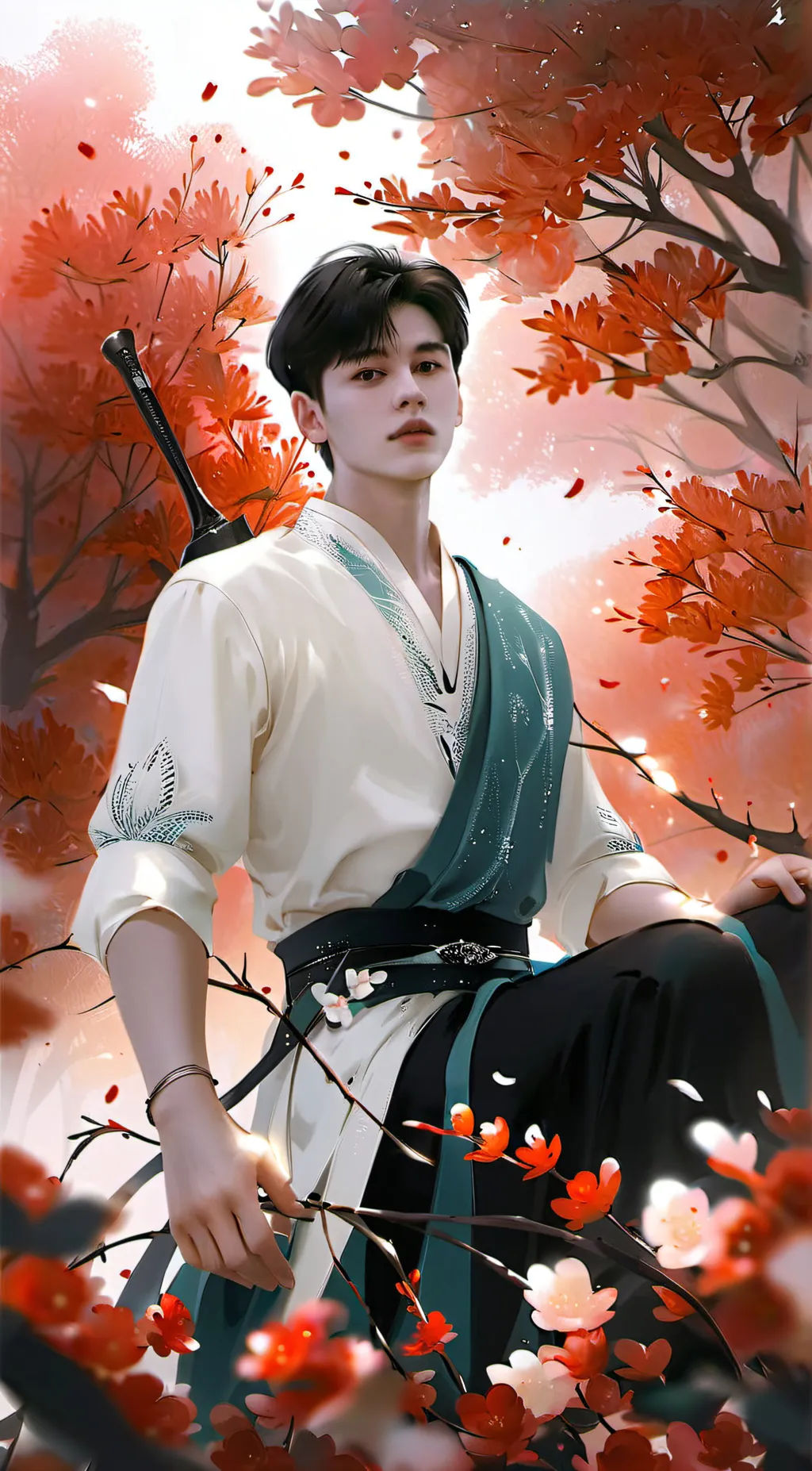 ai character: bright vachirawit  background