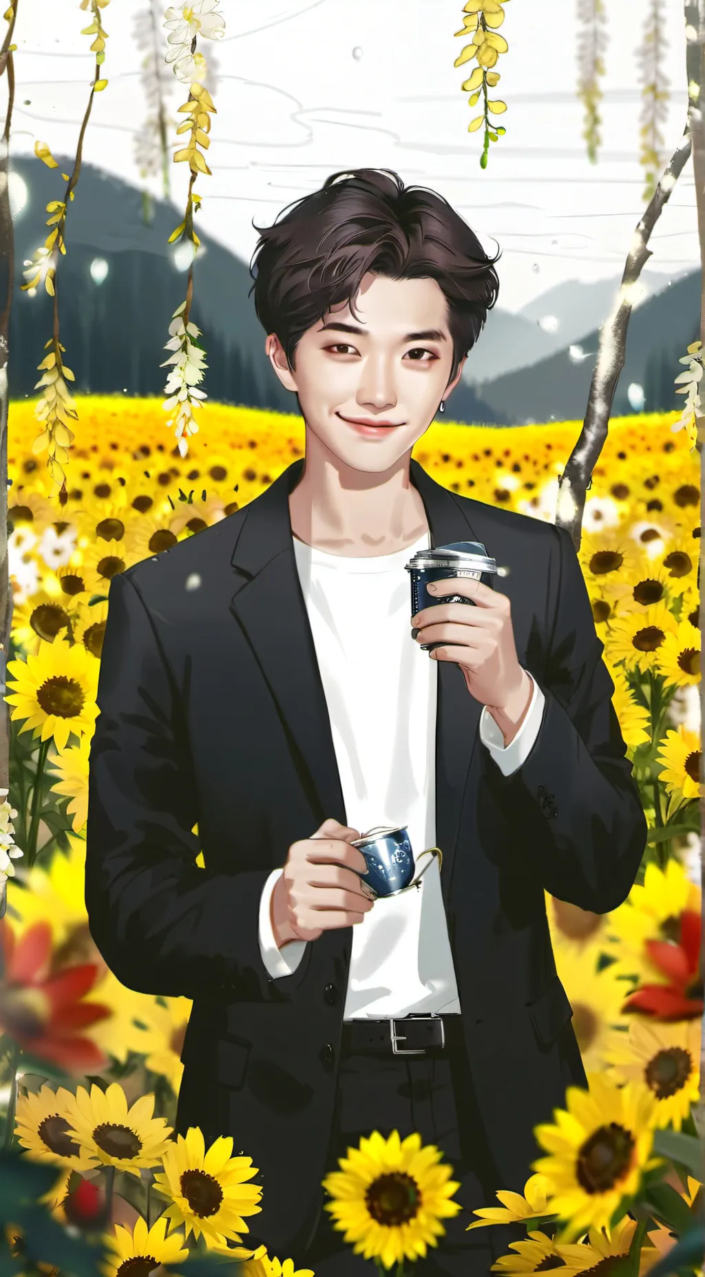 ai character: RM/Rap monster background