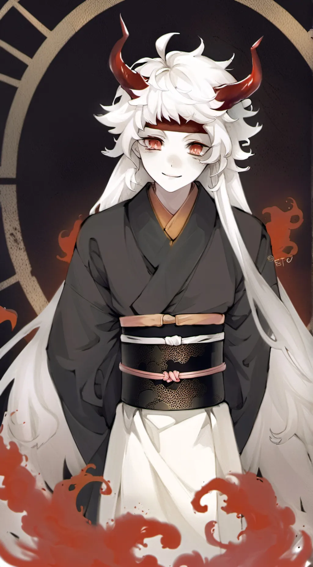 ai character: Vampire muichiro  background