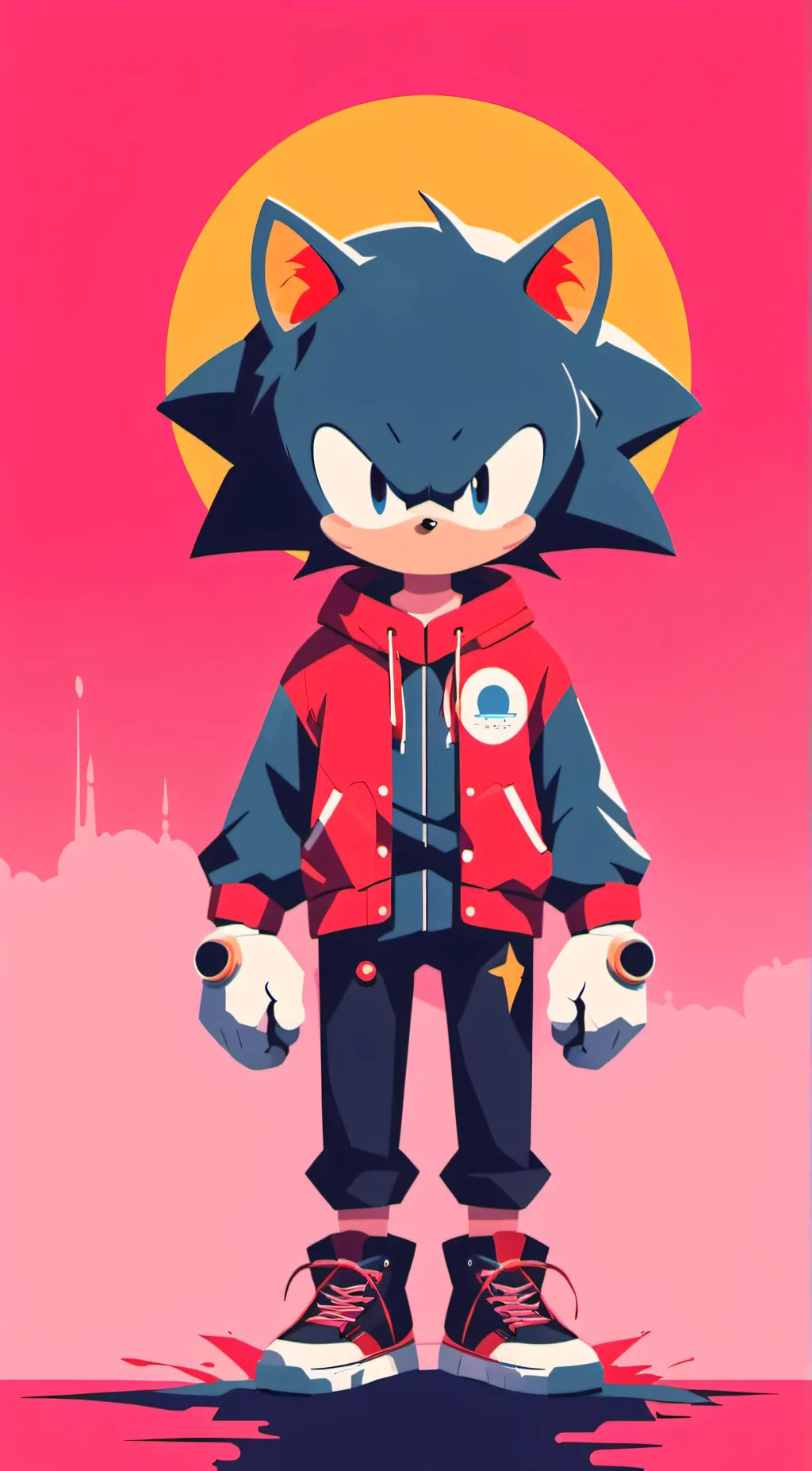 ai character: Sonic (again) background
