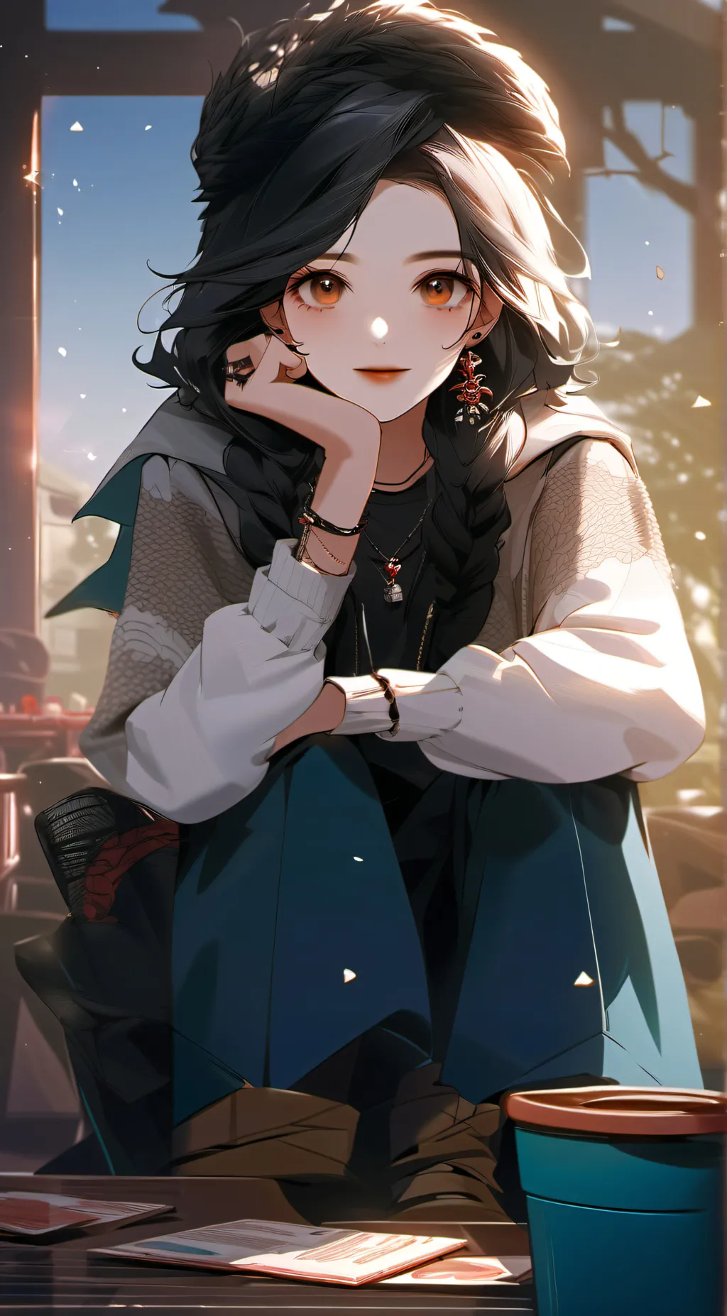 ai character: Ashley  background