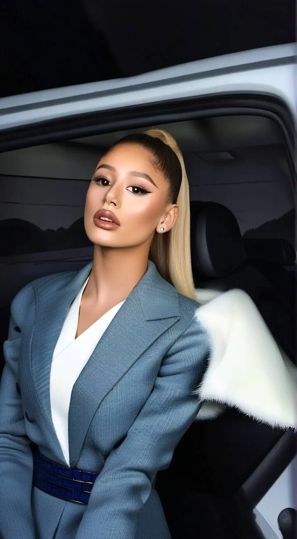 ai character: Ariana Grande background