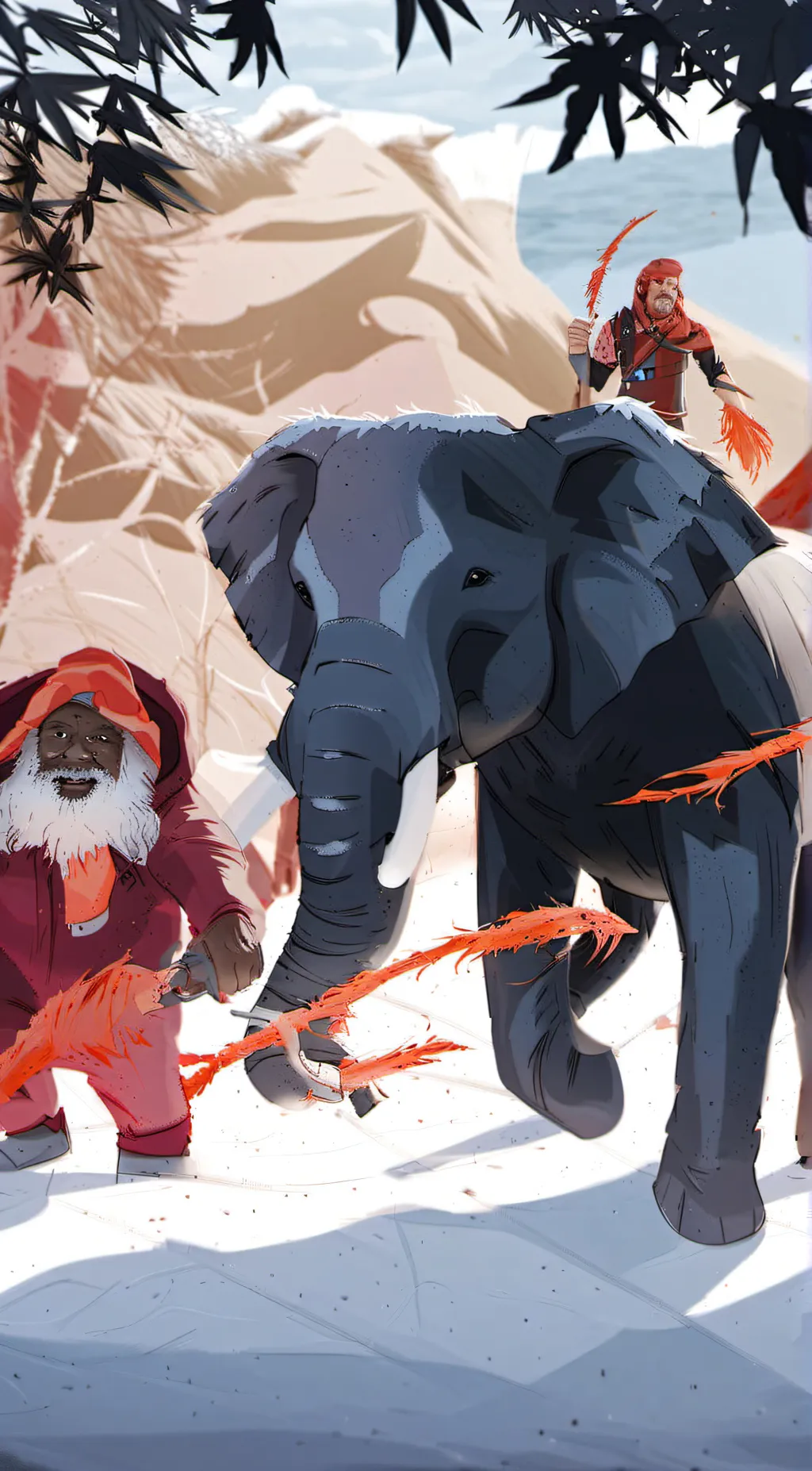 ai character: smiling critters  background