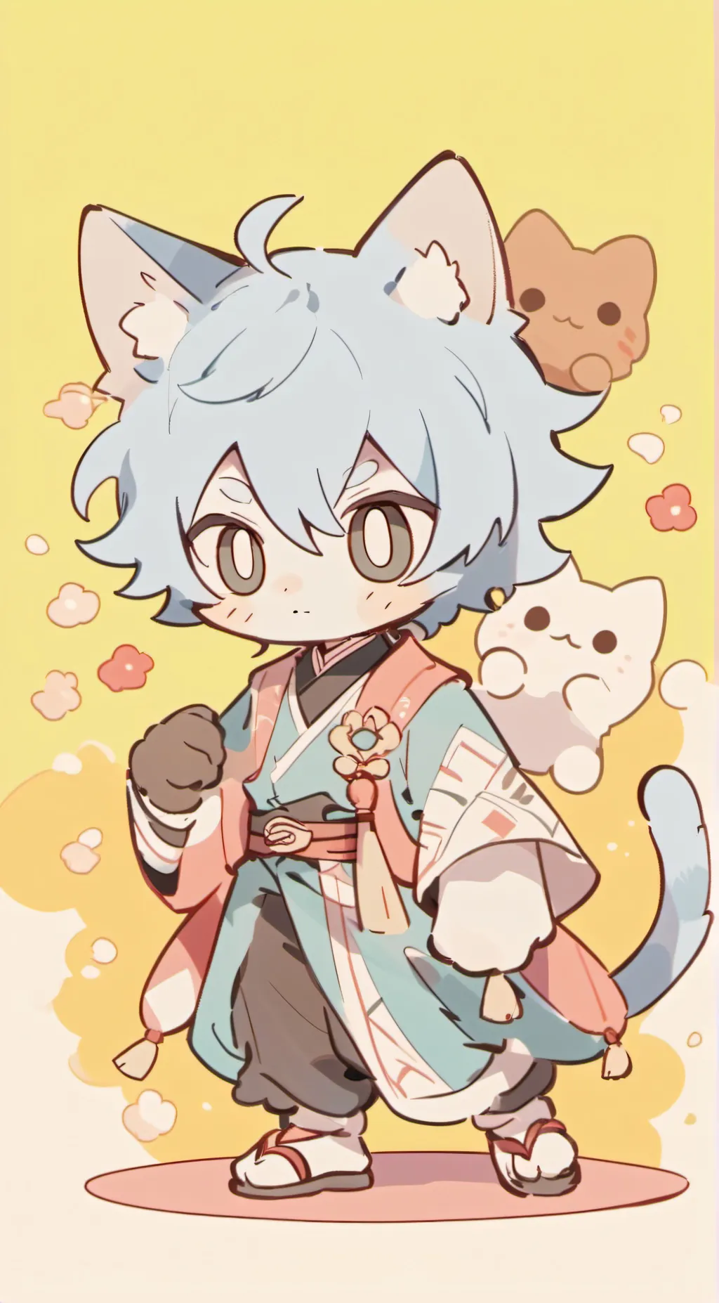 ai character: bubbles but a boy background