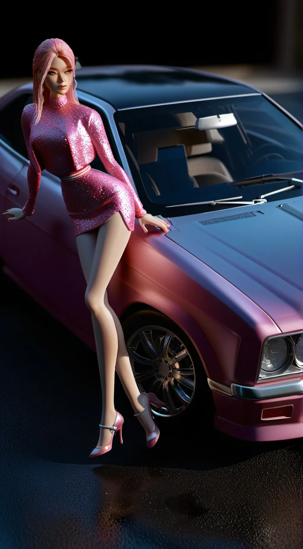 ai character: Barbiecute background