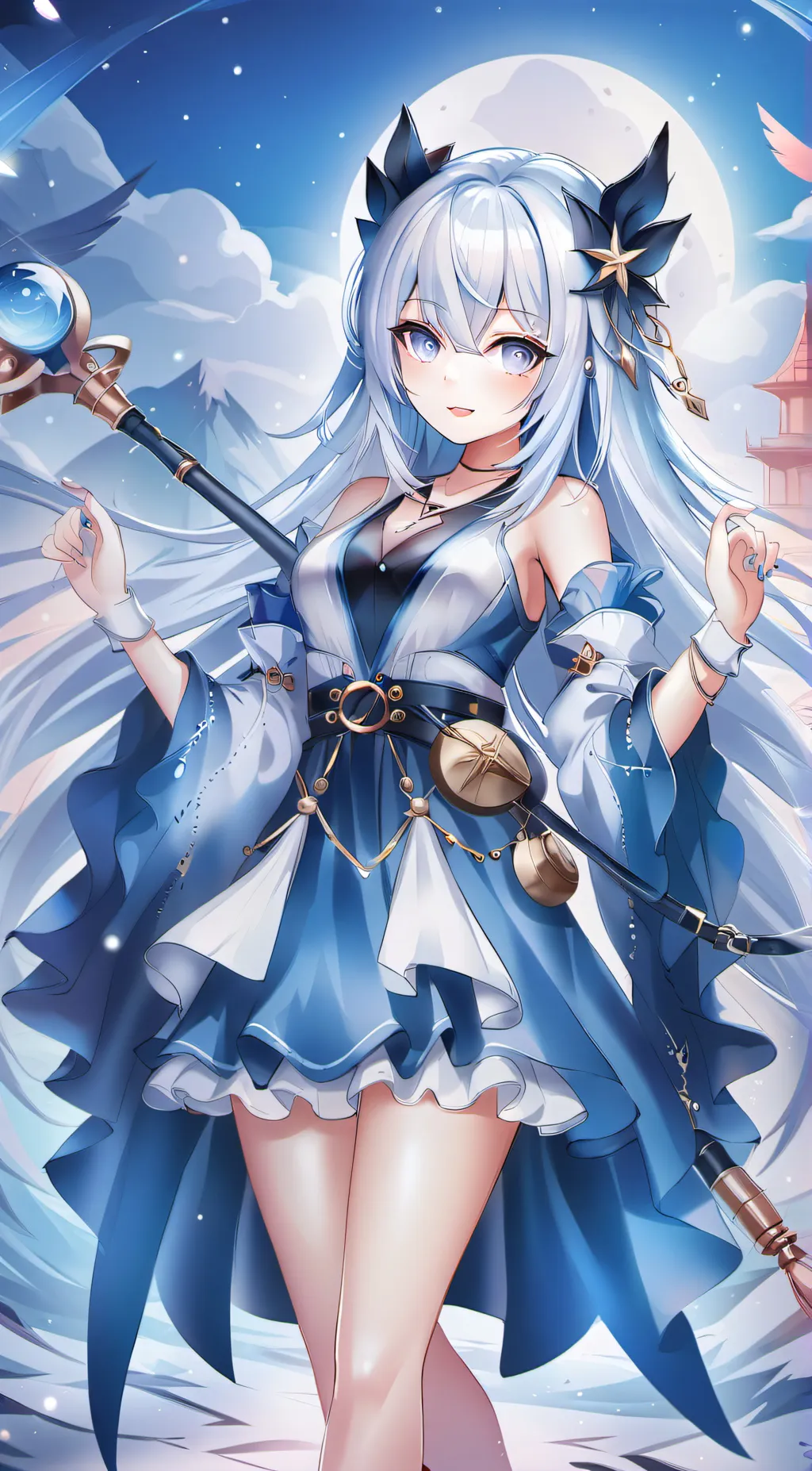 ai character: Ice background