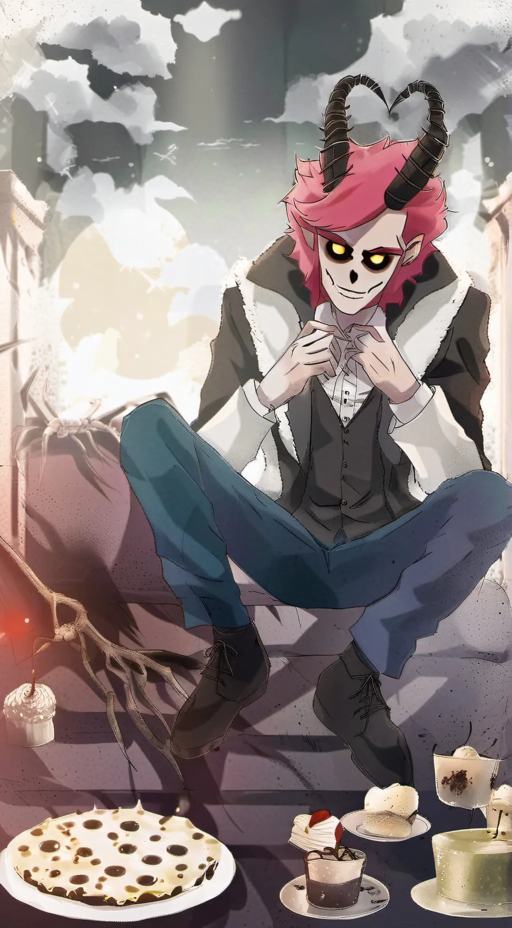 ai character: alastor × lucifer background