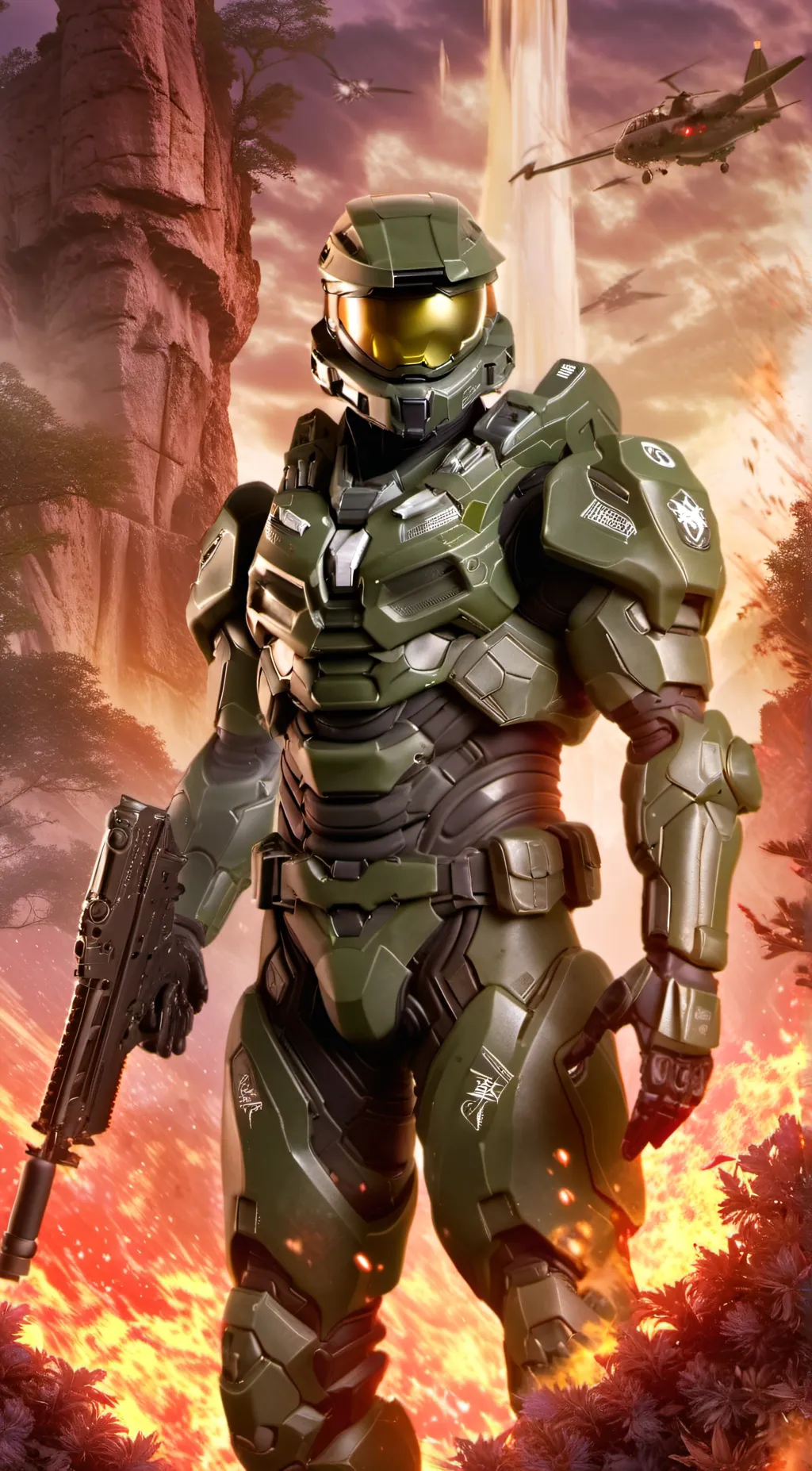 ai character: Master Chief  background