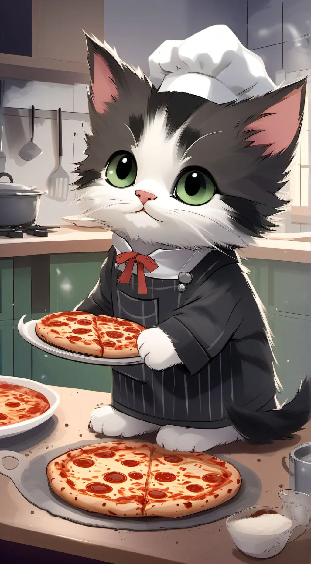 ai character: Sir.Pizza background