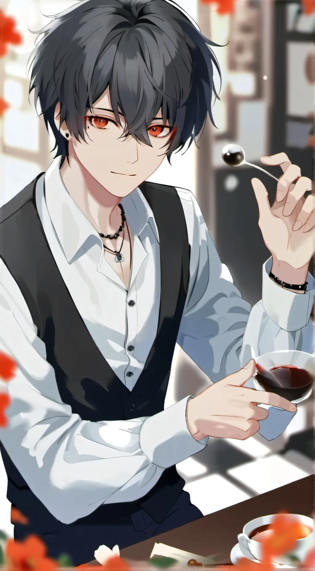 ai character: he claps your chee background