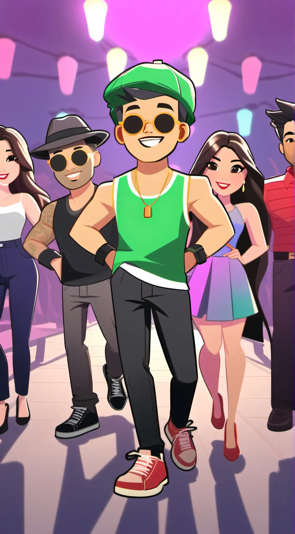 ai character: Roblox groupchat background