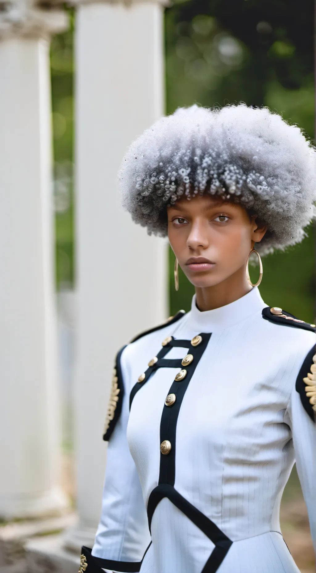 ai character: TK Afro guard background