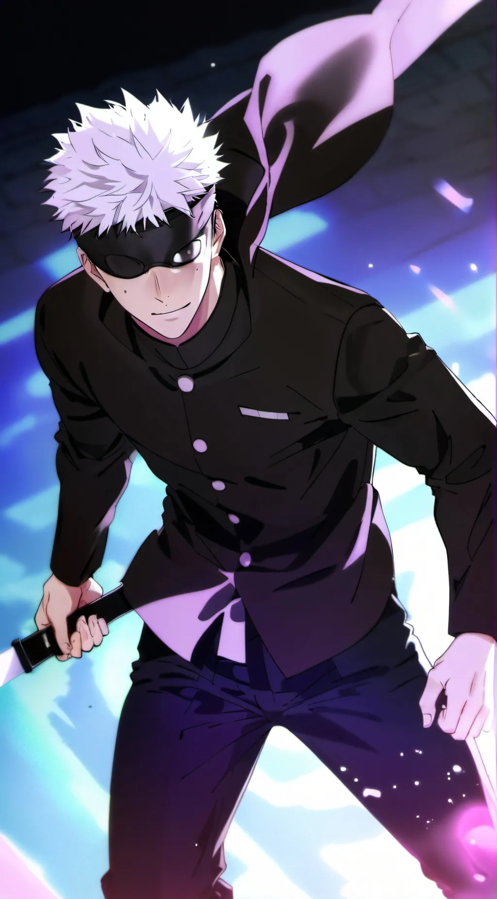 ai character: gojo saruto  background