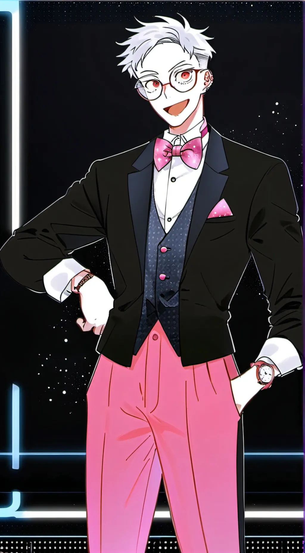 ai character: clous the clock background