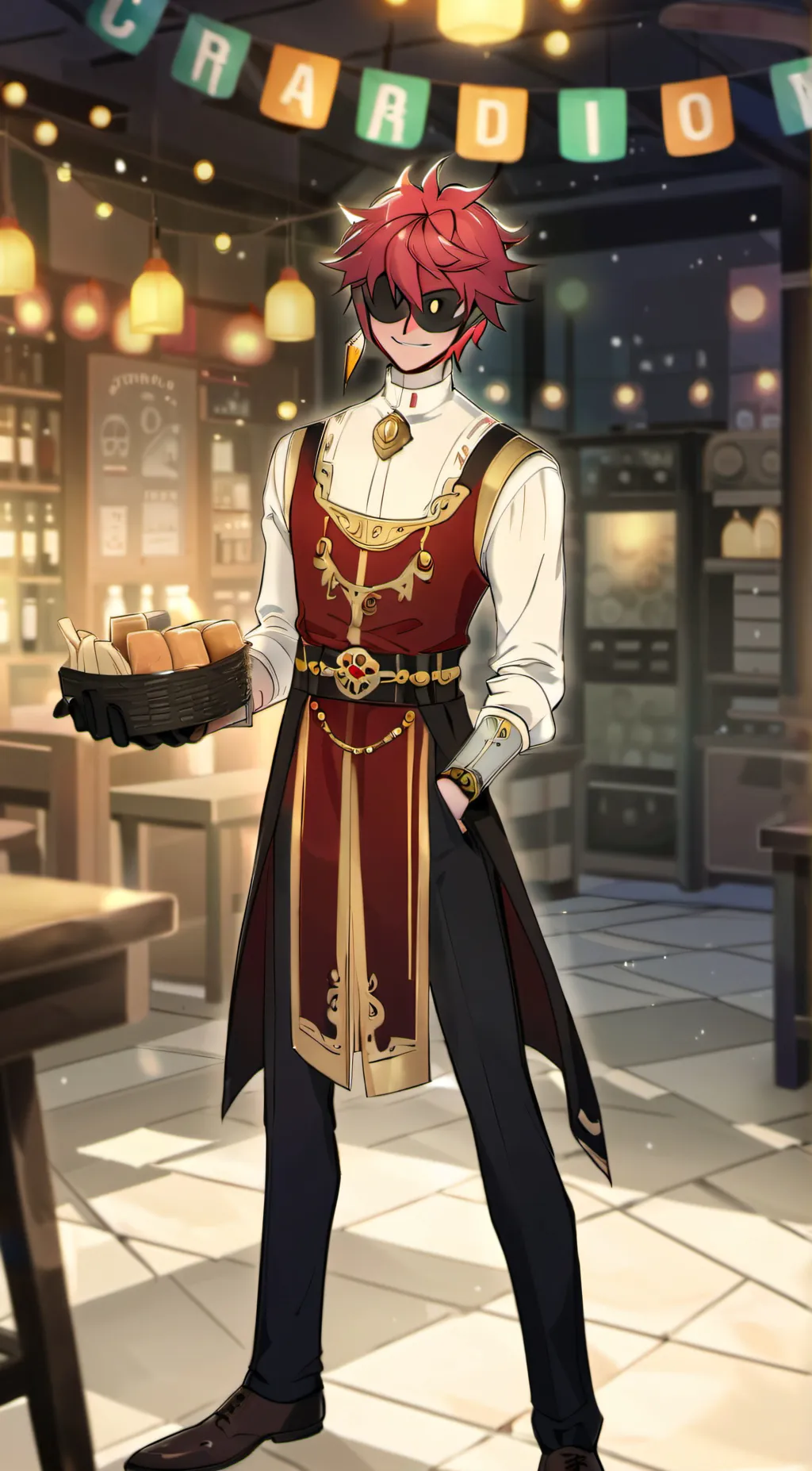 ai character: Radioapple background