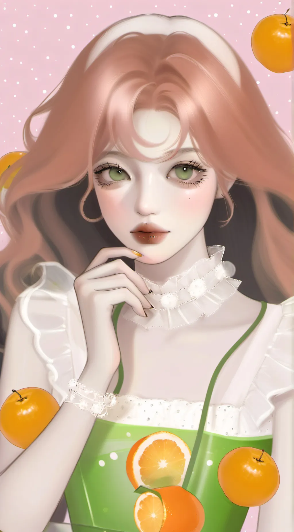 ai character: Violet background