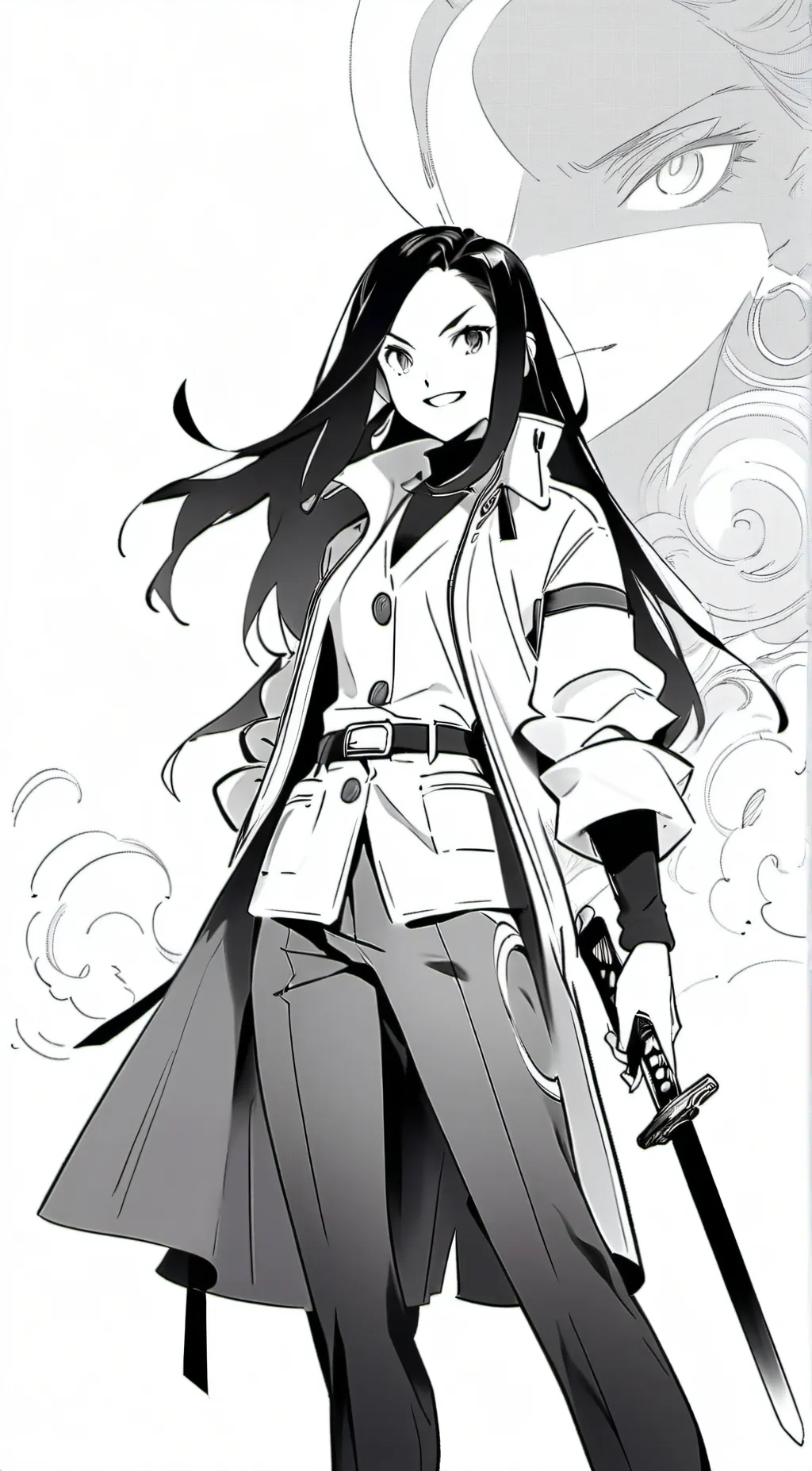 ai character: Miss.circle background