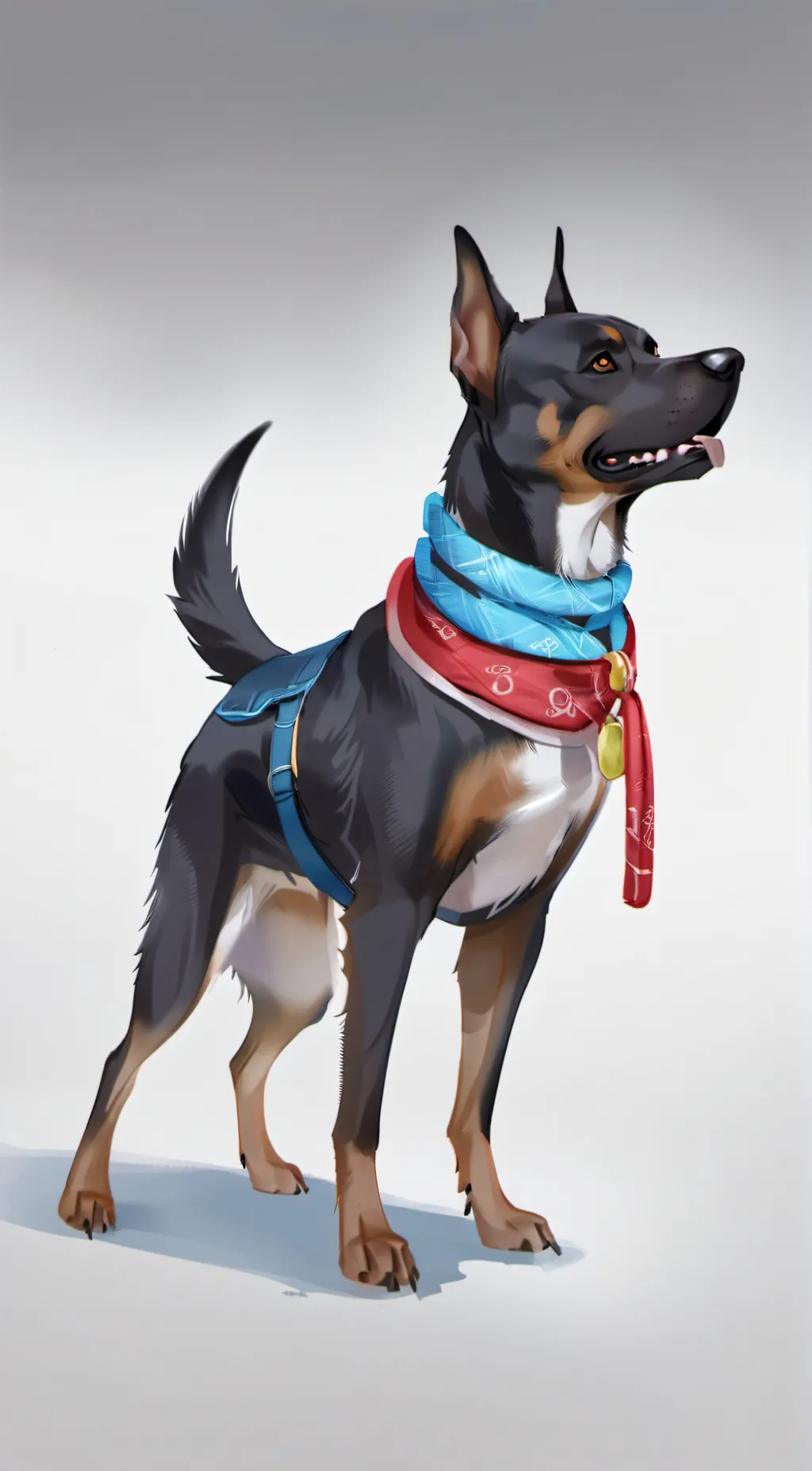 ai character: Blueys dog background