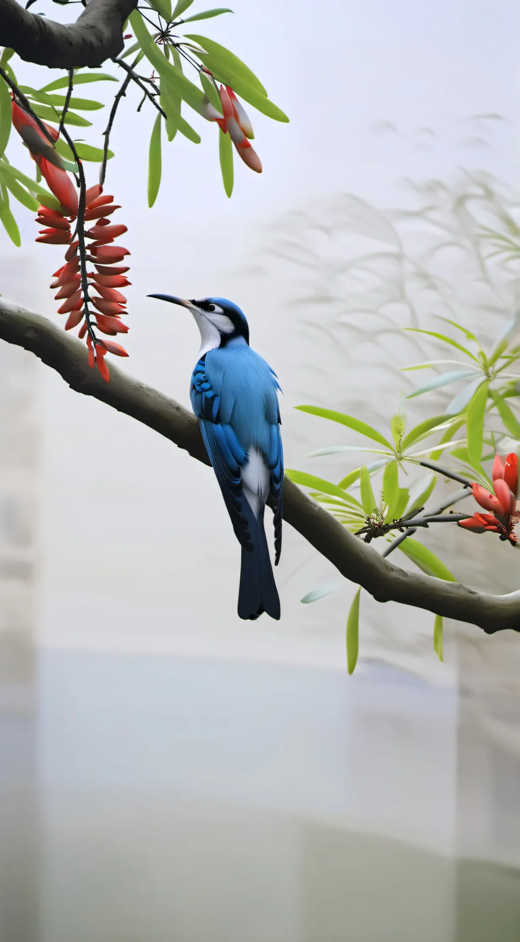 ai character: Blue jay background