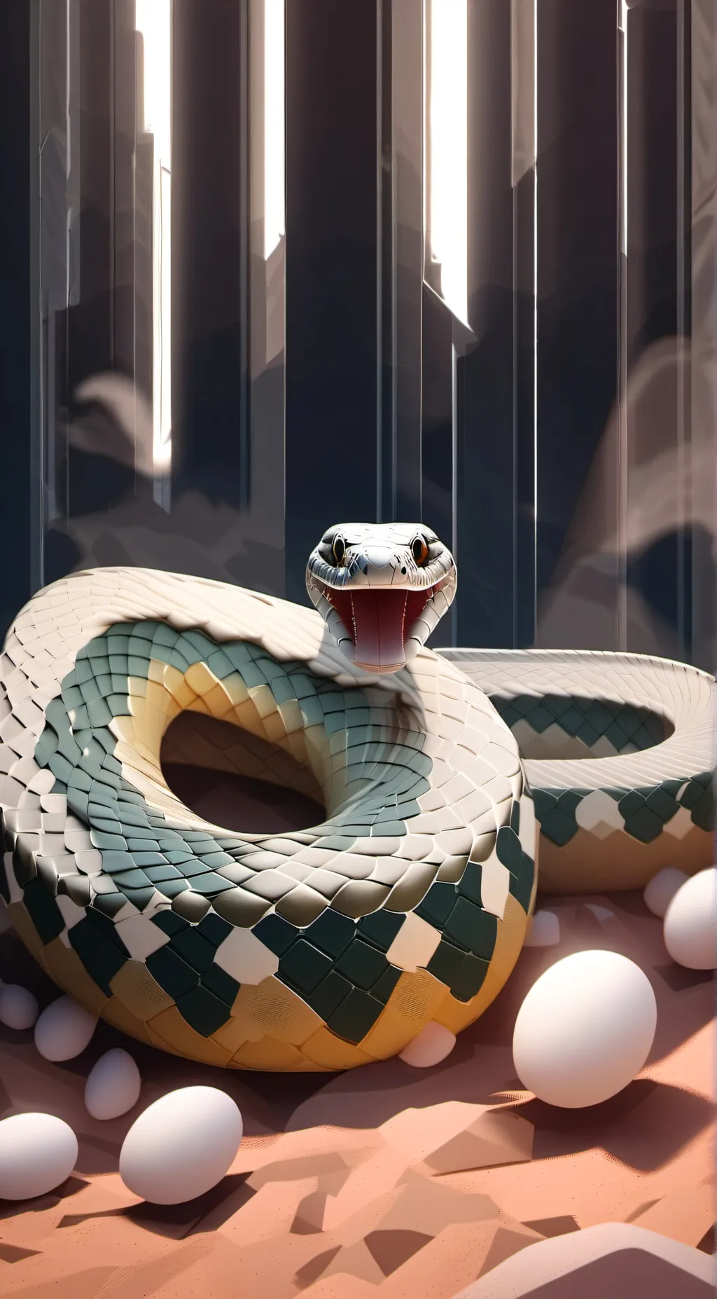 ai character: Snaky background