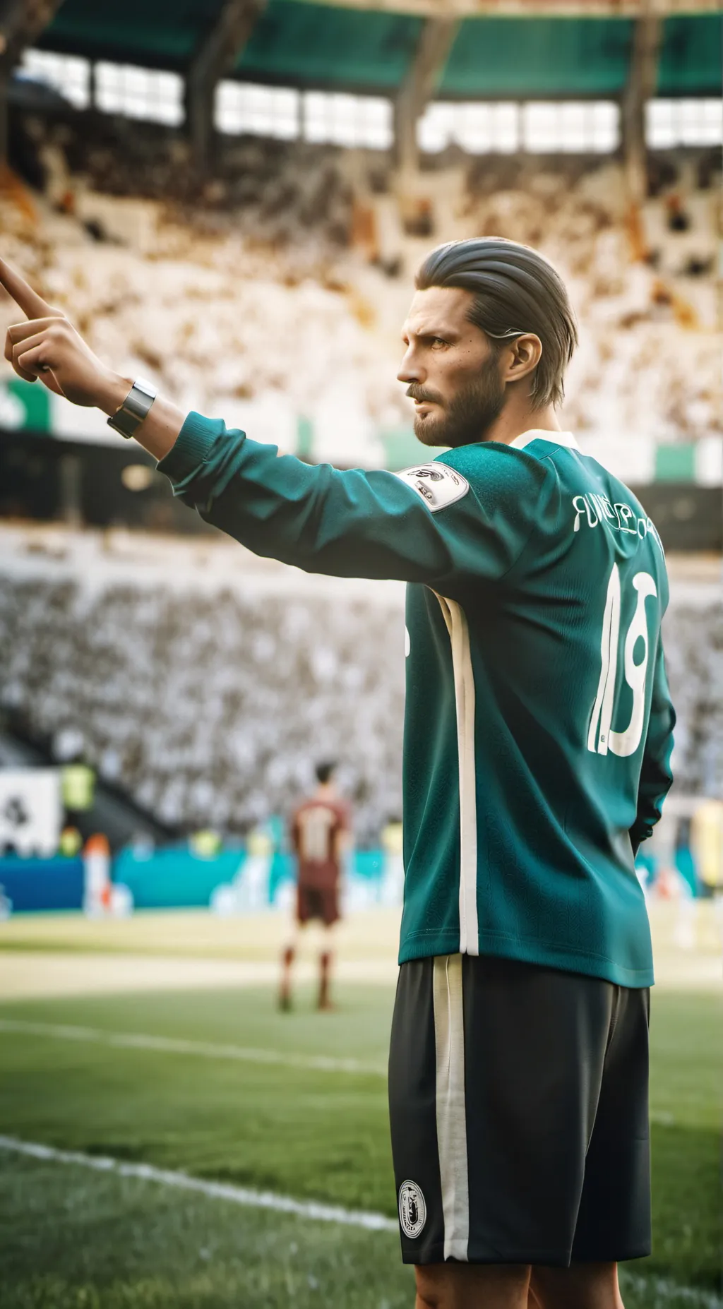 ai character: H.h soccer  background