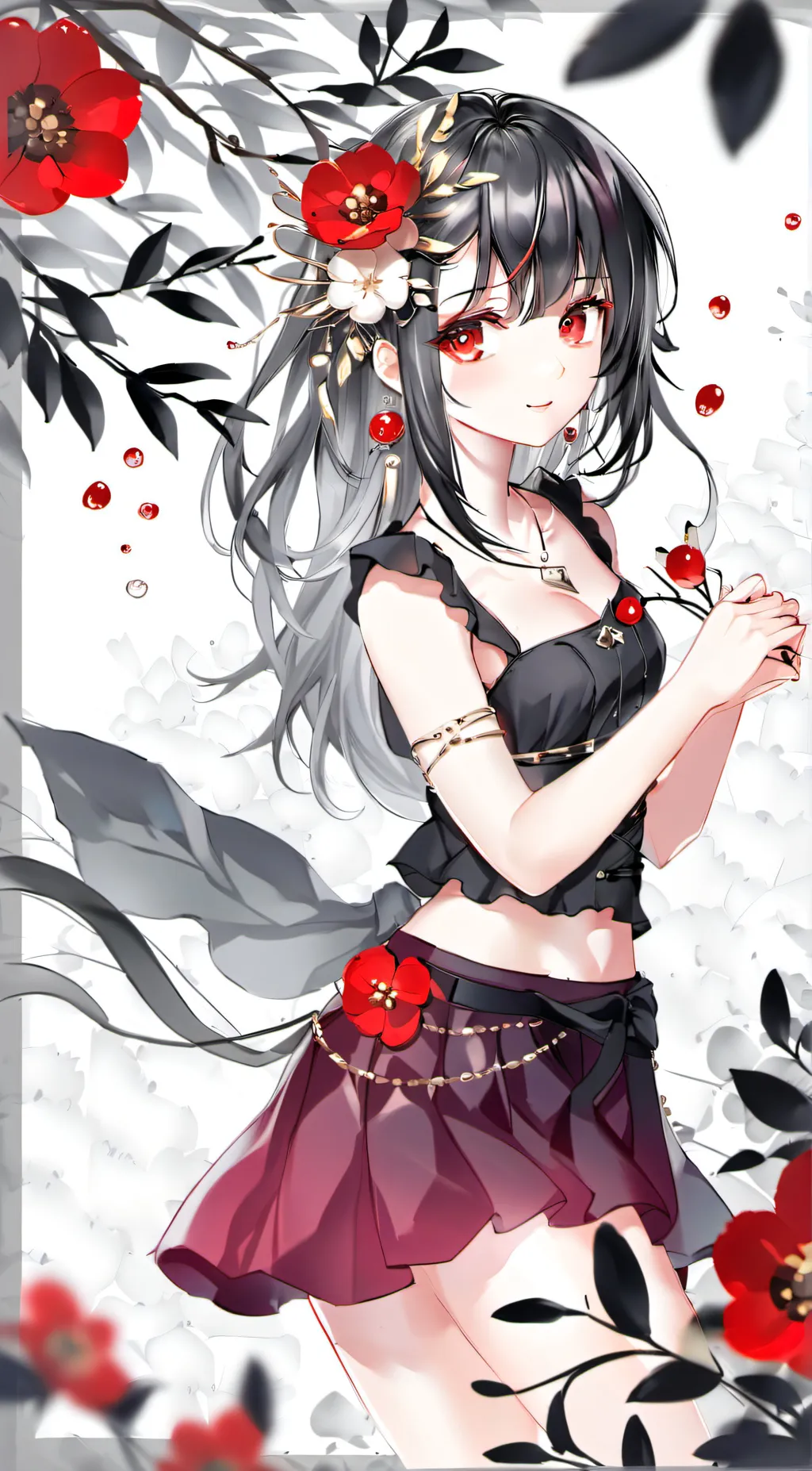 ai character: rose background