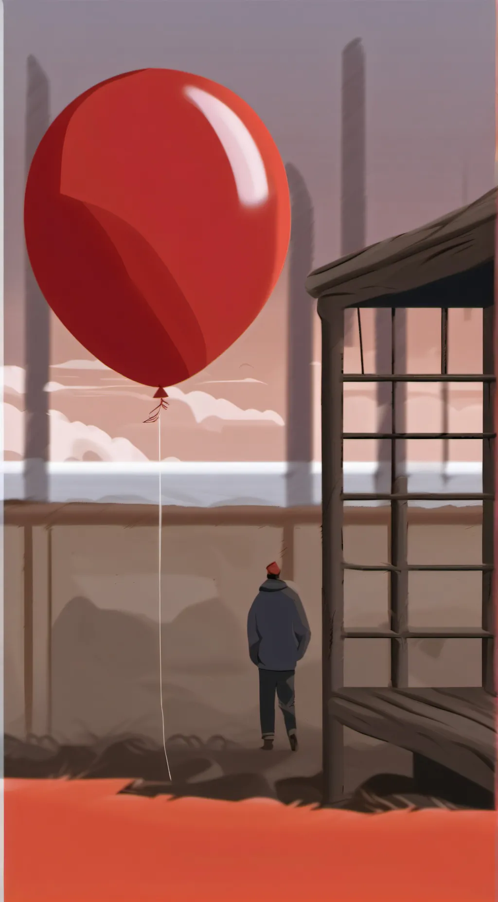 ai character: II balloon background