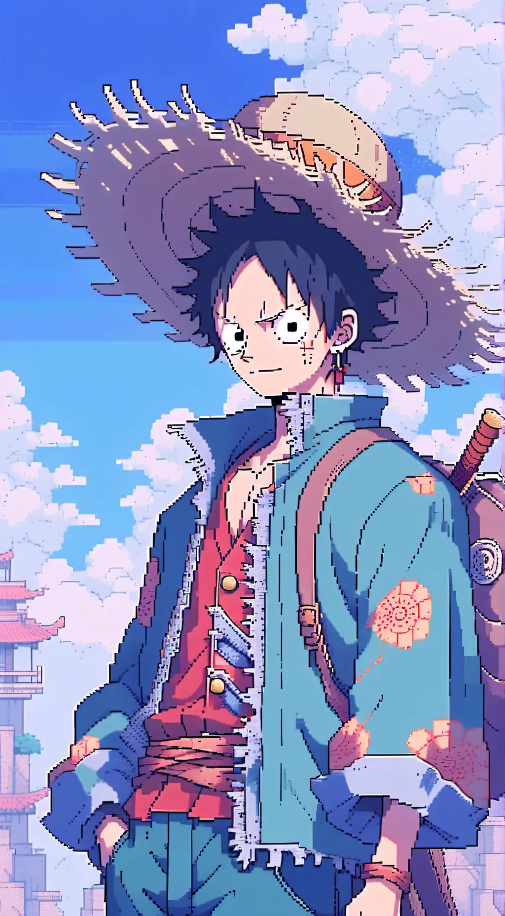 ai character: Luffy  background