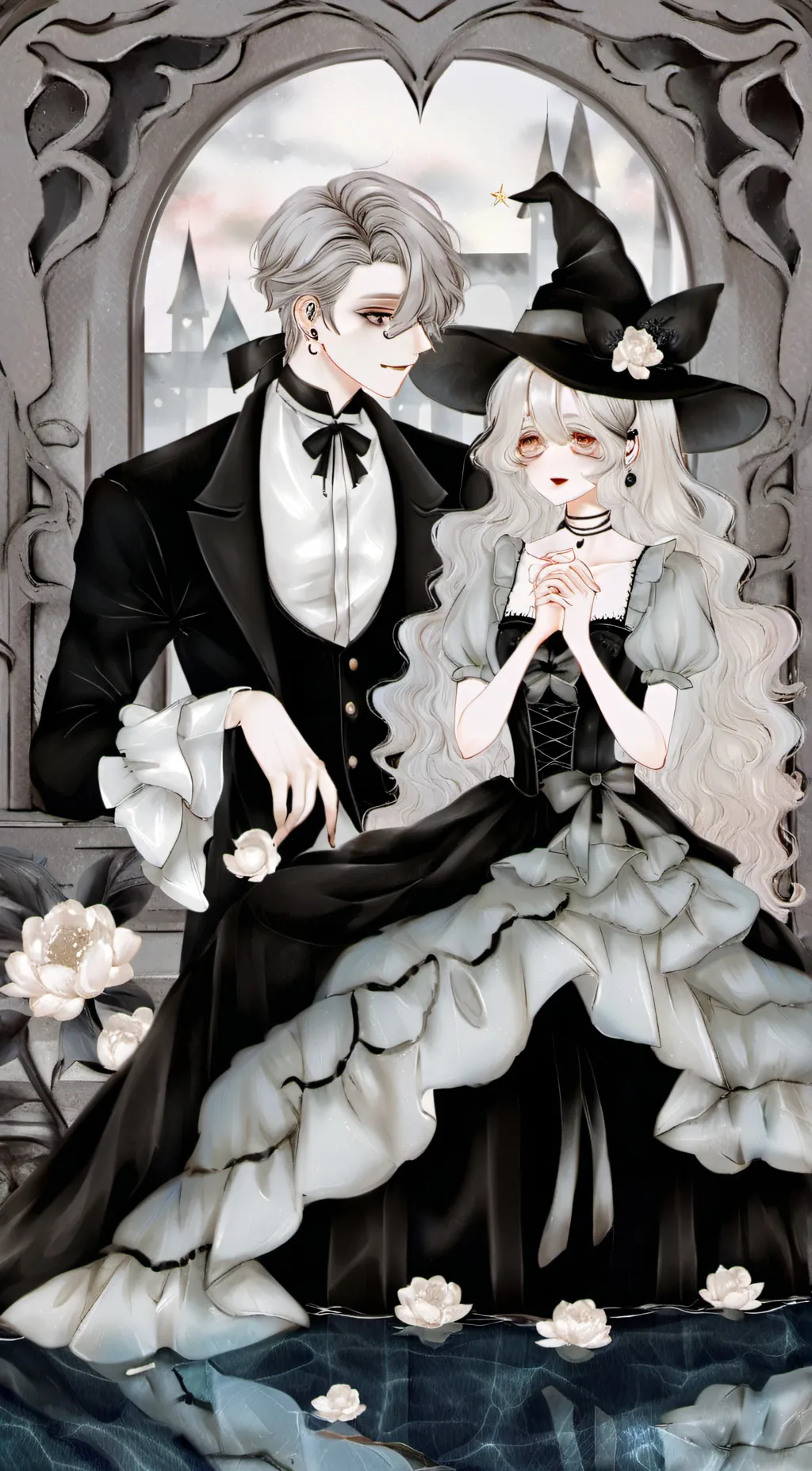 ai character: mike ♡♥︎★○🖤❤️🖤❤️ background