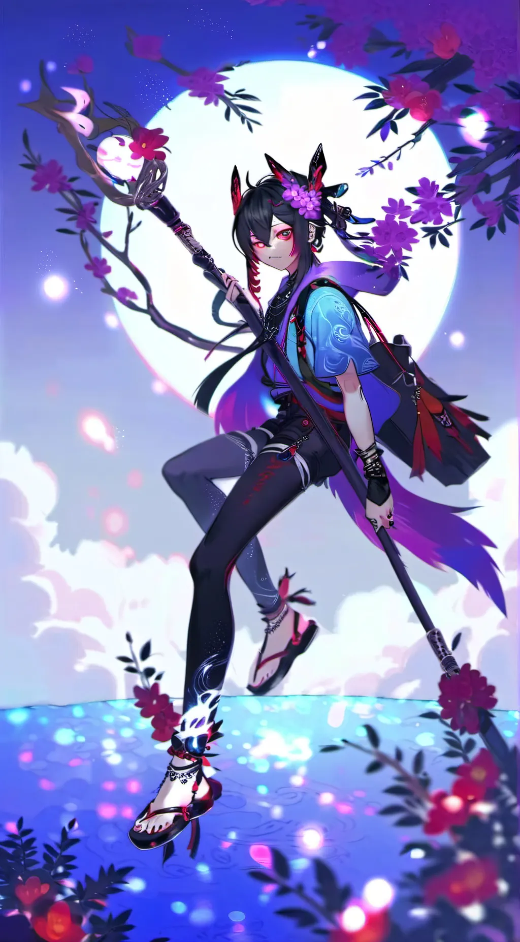 ai character: demon Girl  background