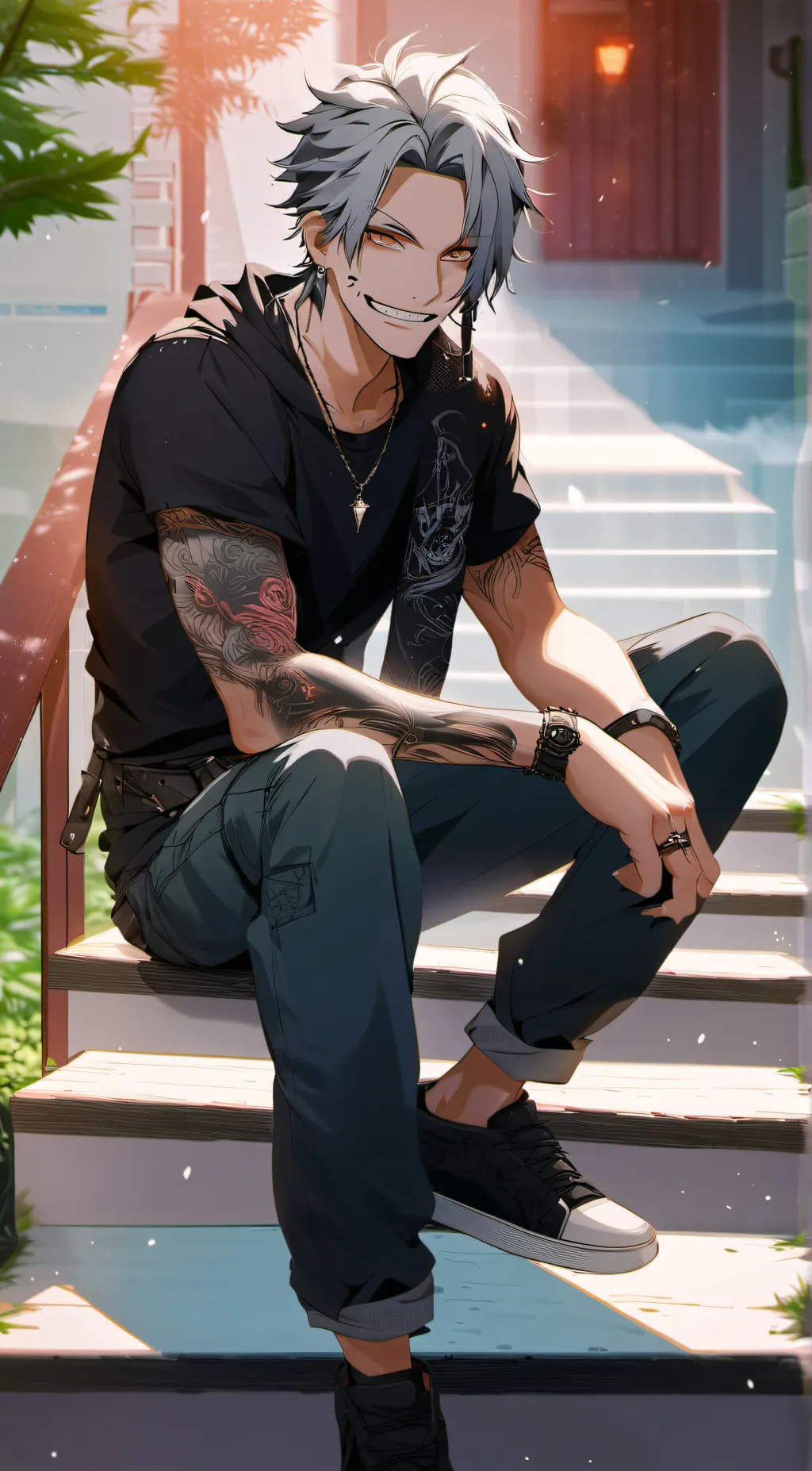 ai character: Jason grey  background