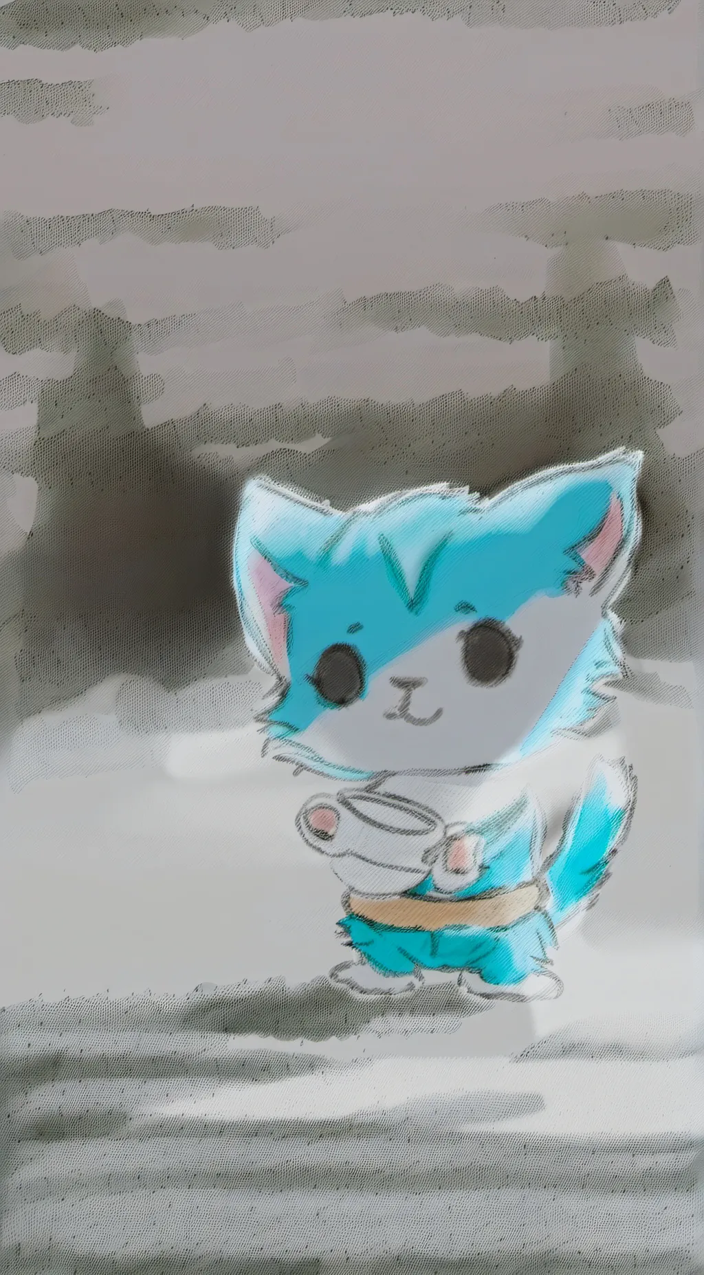 ai character: baby bubbles  background