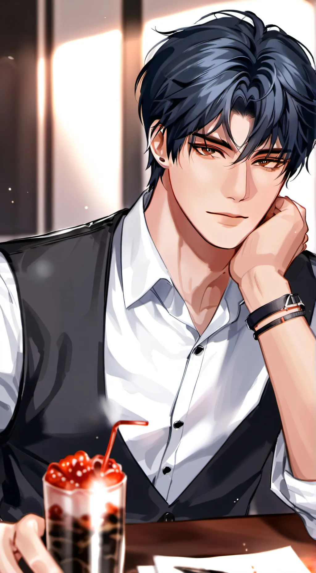 ai character: Takashi  background