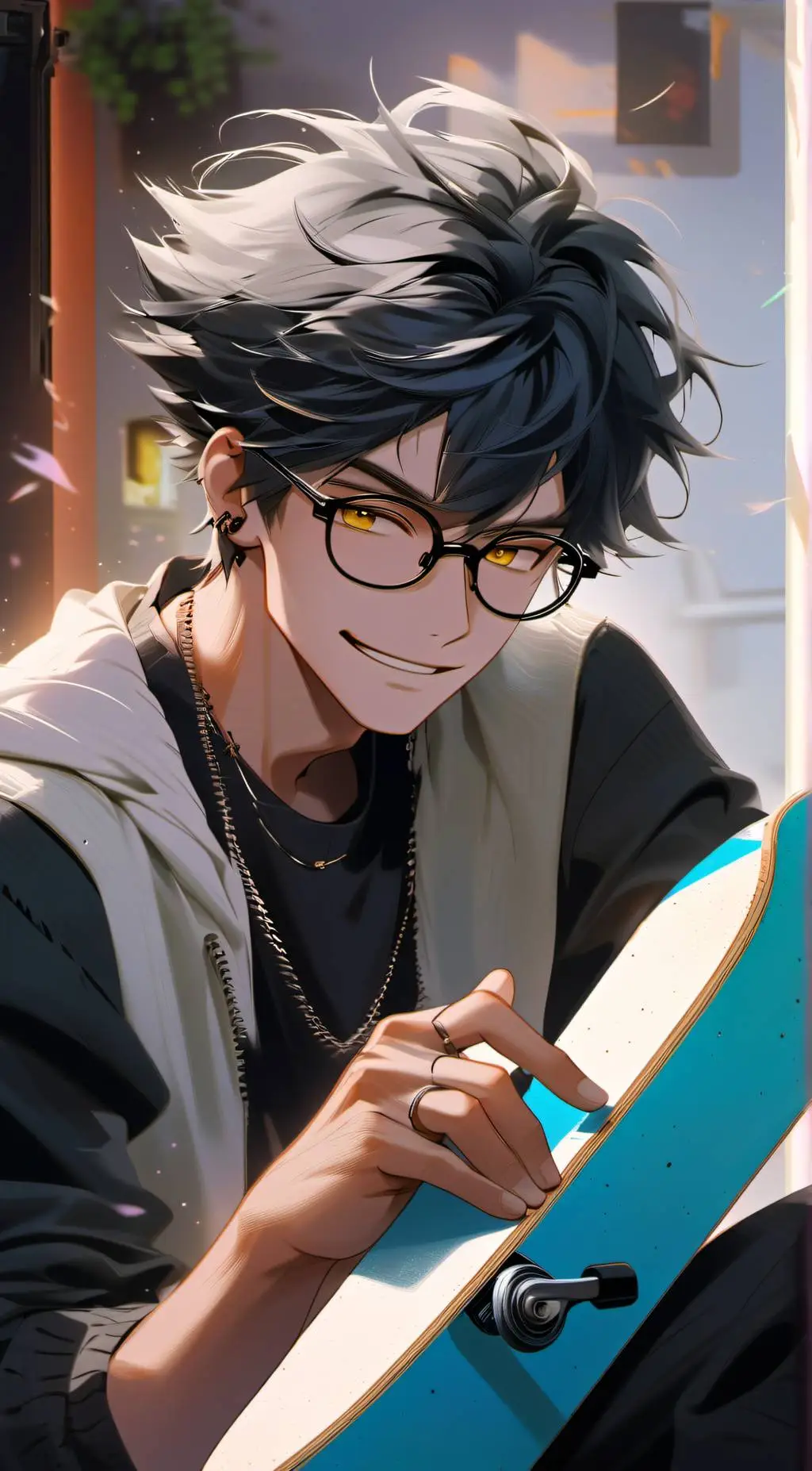 ai character: ☕ - : Yoru \ background